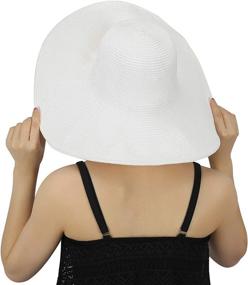 img 3 attached to 👒 Stay Stylish & Sun Safe with HDE Sun Hats for Women - Wide Brim Beach Floppy Summer Hat for Girls!