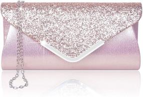 img 4 attached to 👛 Women's Evening Envelope Handbag with Sequin Shoulder Strap - Stylish Handbags & Wallets