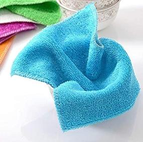 img 3 attached to Saibor 6-Pack Bamboo DishCloths: Odor-Free, Absorbent Kitchen Dish Rags for Effortless Cleaning and Wiping