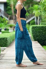 img 2 attached to 👖 Bohotusk Bohemian Girls Harem Elasticated Pants & Capris: Trendy and Comfortable Girls' Clothing