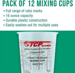 img 1 attached to 🎨 Convenient Custom Shop Pack of 12 - 16oz Paint Mixing Cups with Calibrated Ratios & Epoxy Mixing Cups Included