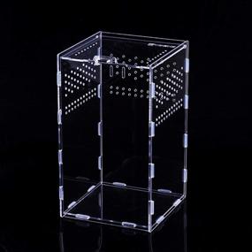 img 1 attached to Balacoo Acrylic Reptile Breeding Box: Transparent Feeding & Terrarium Cage for Insects, Reptiles and Tarantulas