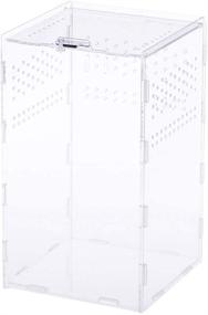img 4 attached to Balacoo Acrylic Reptile Breeding Box: Transparent Feeding & Terrarium Cage for Insects, Reptiles and Tarantulas