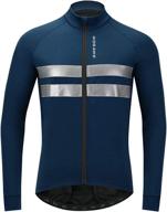 🚴 wosawe men's thermal fleece cycling jacket: ultimate winter biking jersey with long sleeves, reflective design for safety логотип