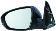 depo 323-5401l3eb black driver side door mirror set - aftermarket replacement (not oem) logo