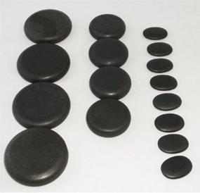 img 4 attached to Zabrina 16-Piece Professional Basalt Hot Stone 🔥 Set for Massage Therapy - Large Hot Rocks