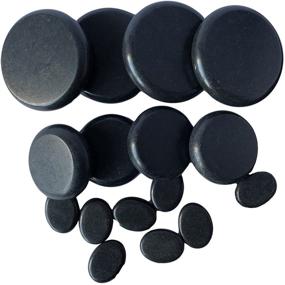 img 2 attached to Zabrina 16-Piece Professional Basalt Hot Stone 🔥 Set for Massage Therapy - Large Hot Rocks