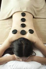 img 3 attached to Zabrina 16-Piece Professional Basalt Hot Stone 🔥 Set for Massage Therapy - Large Hot Rocks