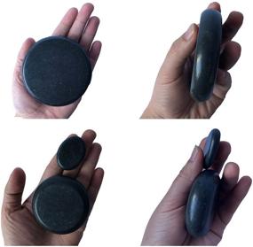 img 1 attached to Zabrina 16-Piece Professional Basalt Hot Stone 🔥 Set for Massage Therapy - Large Hot Rocks