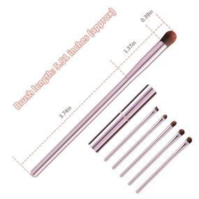 img 1 attached to 💄 5-Piece Eyeshadow Brush Set, High-Quality Eyebrow, Eyeshadow, and Concealer Brushes for Eye Blending and Smudging with Case, Pink Makeup Brushes Ideal for Travel