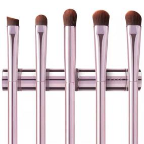 img 4 attached to 💄 5-Piece Eyeshadow Brush Set, High-Quality Eyebrow, Eyeshadow, and Concealer Brushes for Eye Blending and Smudging with Case, Pink Makeup Brushes Ideal for Travel