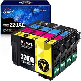 img 4 attached to 🖨️ Uniwork Remanufactured Epson 220 XL 220XL T220XL Ink Cartridge Set for WF-2750 WF-2760 WF-2630 WF-2650 WF-2660 XP-320 XP-420 XP-424 Printer Tray (1 Black 1 Cyan 1 Magenta 1 Yellow)