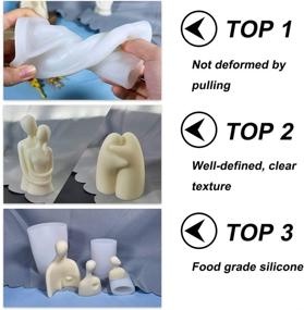 img 1 attached to 🕯️ CEYIKON Candle Molds Silicone- Art Body, 3D Candle Making Mold for DIY Vela, Chocolate, Plaster, Epoxy Resin - A