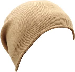 img 4 attached to Wheebo Cashmere Stretch Skull Ski Cap – Unisex Winter Knit Hat in Solid Colors for Women and Men