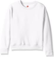 👕 hanes girls' ecosmart graphic sweatshirt in a larger size logo