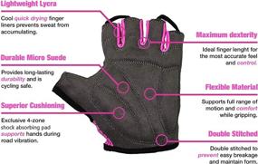 img 2 attached to 🚴 LuxoBike Cycling Gloves - Anti Slip Shock Absorbing Padded Breathable Half Finger Short Sports Gloves for Men/Women - Bicycle Gloves, Bicycling Gloves, Mountain Bike Gloves - Accessories