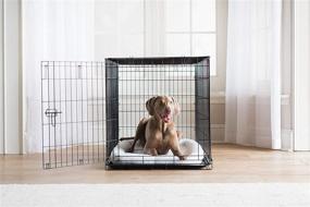 img 1 attached to 🐾 Enhanced Comfort with Precision Pet Fleece Crate Bed: Optimal Relaxation for Your Furry Friend