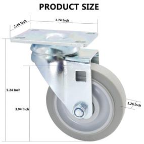 img 2 attached to 🔧 Efficient Casoter Plastic Swivel Caster: High Capacity Solution