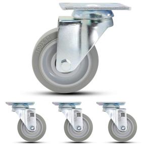 img 4 attached to 🔧 Efficient Casoter Plastic Swivel Caster: High Capacity Solution