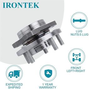 img 2 attached to 🔧 Комплект сборки передних левого и правого ступичного подшипника IRONTEK (без ABS) для Chrysler Dodge Caravan Grand Caravan Plymouth (2 шт) 1996-2007