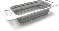 🍲 sammart over the sink rectangular colander (grey): the ultimate kitchen essential for efficient straining and draining logo