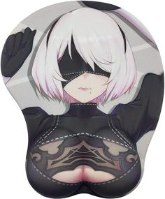 img 1 attached to 🕹️ NieR:Automata 2B Comfort Silica Gel Wrist Rest - PC/Laptop Mouse Pad with Wrist Support (NIER-1)