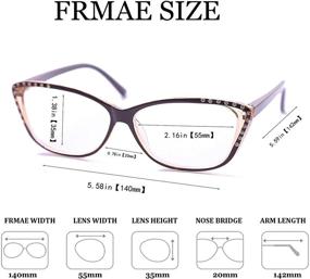 img 1 attached to 👓 Enhanced Vision with Blue Light Blocking Rhinestones Computer Readers Spring Hinge Anti Glare Reading Glasses 3.0