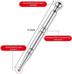 img 3 attached to Идеальный спутник для расслабления: нержавеющая сталь для глубокой тканевой массажной терапии - массажное перо для всего тела