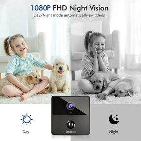 img 3 attached to 📸 Plug-in Indoor Security Cameras for Home - Backup Battery, 1080P FHD WiFi Surveillance, Motion Detection, Night Vision