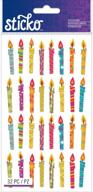🎂 colorful ek success birthday candle stickers: add fun to celebrations! logo