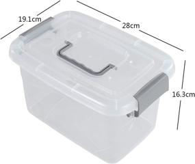 img 3 attached to 🗂️ Organize with Ease: Joyeen Stackable Clear Plastic Storage Bins – Set of 6