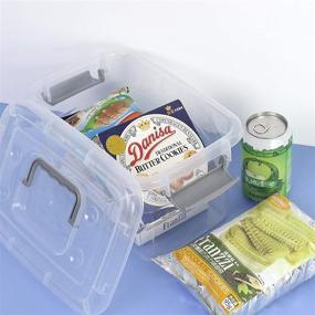 img 1 attached to 🗂️ Organize with Ease: Joyeen Stackable Clear Plastic Storage Bins – Set of 6