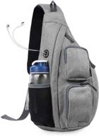 🎒 wandf backpack crossbody charging black5003: the ultimate casual daypacks for convenient charging логотип