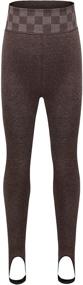 img 4 attached to 🌙 Winter Fleece-Lined Leggings: Moon Tree Girls Thermal Footed/Footless Tights - High Waist Pants for Extra Warmth