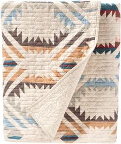 img 4 attached to 🛏️ Luxurious Pendleton White Sands Coverlet Blanket Set in Sandshell, King - Perfect Bedding for a Hotel-like Experience!