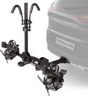 🚲 vibrelli bike hitch rack for cars & suv with 2 ebike carrier - holds 130lbs, anti-wobble, fat tire compatible - best tilt up/fold down, locking tow hitch mount platform bike holder logo