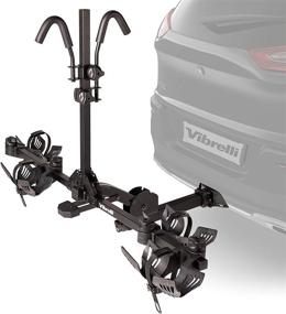 img 4 attached to 🚲 Vibrelli Bike Hitch Rack for Cars & SUV with 2 Ebike Carrier - Holds 130lbs, Anti-Wobble, Fat Tire Compatible - Best Tilt Up/Fold Down, Locking Tow Hitch Mount Platform Bike Holder