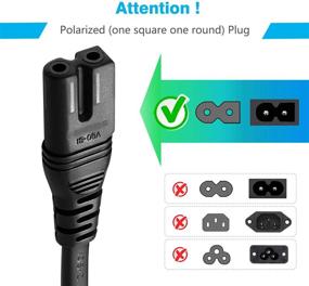 img 3 attached to Chanzon UL Listed 10Ft 2Slot Polarized Power Cord: Universal Replacement Cable for Vizio, Sharp, Sony HDTVs and PS Consoles (NEMA-1-15P to IEC320-C7 Plug)