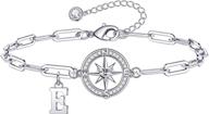 m mooham graduation bracelets for women, stainless steel class of 2021 compass bracelets - ideal graduation jewelry & gifts for her logo