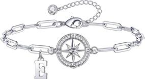 img 4 attached to M MOOHAM Graduation Bracelets for Women, Stainless Steel Class of 2021 Compass Bracelets - Ideal Graduation Jewelry & Gifts for Her