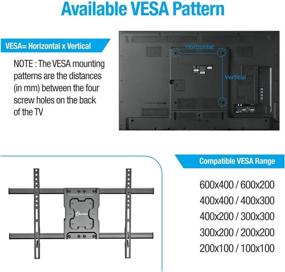 img 1 attached to 📺 EVERVIEW Full Motion TV Wall Mount Bracket | Fits 37-70 inch LED, LCD, OLED Flat Curved TVs | Dual Articulating Arms | Swivels, Tilts & Rotates | Max VESA 600X400mm | Holds up to 132lbs