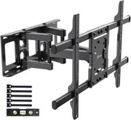 📺 everview full motion tv wall mount bracket | fits 37-70 inch led, lcd, oled flat curved tvs | dual articulating arms | swivels, tilts & rotates | max vesa 600x400mm | holds up to 132lbs logo