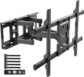 img 4 attached to 📺 EVERVIEW Full Motion TV Wall Mount Bracket | Fits 37-70 inch LED, LCD, OLED Flat Curved TVs | Dual Articulating Arms | Swivels, Tilts & Rotates | Max VESA 600X400mm | Holds up to 132lbs