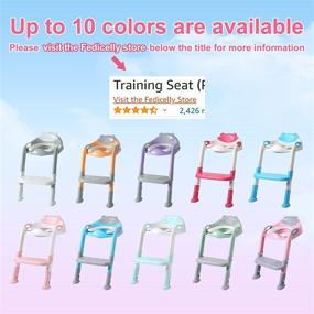 img 3 attached to 🚽 Potty Training Seat Toilet for Boys and Girls with Ladder - Toddler Toilet Training Potty Seat (Gray/Blue)