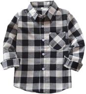 👕 tortor 1bacha little boys' long sleeve plaid flannel button down shirt logo