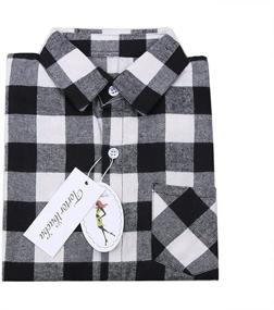 img 2 attached to 👕 Tortor 1Bacha Little Boys' Long Sleeve Plaid Flannel Button Down Shirt