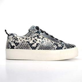 img 2 attached to Stylish and Comfortable: Shoe Republic LA Women's Snakeskin Colorful Platform Sneakers for Casual Walking