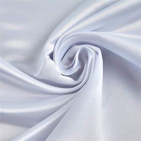 img 2 attached to White Duchess Satin Fabric by the Yard, My Love