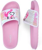 👣 tombik children's beach/pool slides sandals, water shoes for kids (little kid/big kid) logo