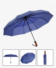 img 1 attached to Leodauknow Automatic Umbrella Windproof Protection Ergonomic